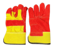 Super Grip SG-2080 Red Patch Palm Yellow fabric Work Glove